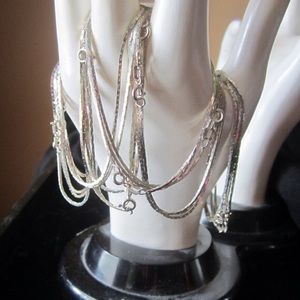 LOT OF 10 925 ITALY STERLING SILVER BRACELETS.